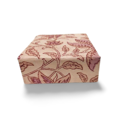 Slip Box Handmade Paper Pink and Golden 4*4'