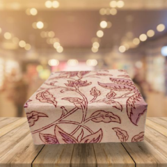 Slip Box Handmade Paper Pink Floral 4*4'