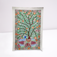 Paintings Madhubani Tree Of Life Handmade Paper 11X15"