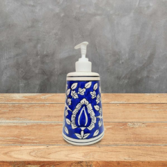 Soap Dispenser Ceramics Blue pottery