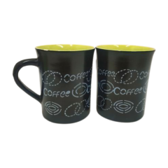 Khurja Pottery Dtc Coffee Mug Black Clr Set Of 2