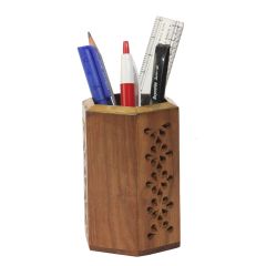 Pen Stand Wooden Natural Colour 