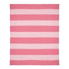 Bedspread  Cotton Dark Pink With White