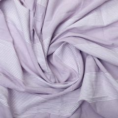Bedspread  Cotton Light Purple With White Line 90x100 (Double Bed Sheet with Pillow Cover)