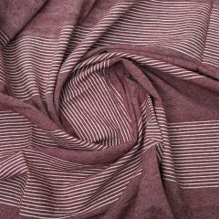 Bedspread  Cotton Maroon With White Line