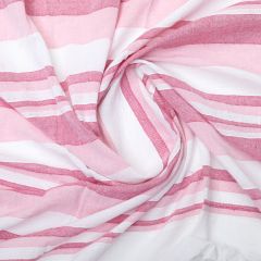 Bedspread  Cotton Pink With White Line