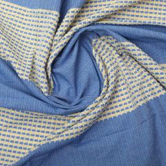 Bedspread  Cotton Blue With Yellow