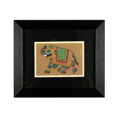 Miniature Painting Elephant Design Hardpaper With Frame Image 1