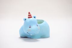 Blue Hippo-Pot