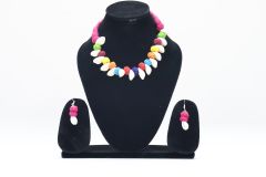 NECKLACE SEE SHELL  PINK DORI SHALL COTTON