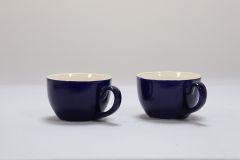 Khurja Pottery Soup Cup Blu Clr Set Of 2
