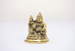 Brass Figurine A Black Laxmi Kuber Set 
