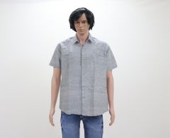 Cotton Shirt Half Sleeves (Solid, Carbon Grey)