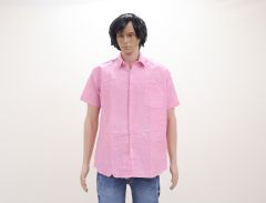 Cotton Shirt Half Sleeves (Solid, Light Red)