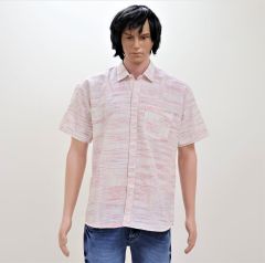 Cotton Shirt Half Sleeves (Check, Red Lines)
