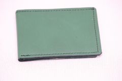 Leather M Wallet Single Pocket Green
