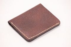 Leather M Wallet Multipocket Brown