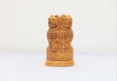 Wooden Ashok Stambh Pen Stand Type 24 (Natural)