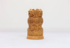 Wooden Ashok Stambh Pen Stand Type 26 (Natural 3)