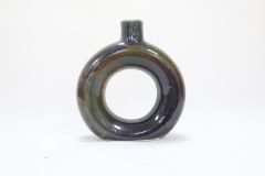Kp Flr Vase Ring Plain Grn8 In