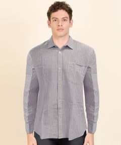 Cotton Shirt Full Sleeve Broad Line (Ash Grey)