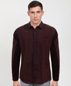Cotton Shirt Full Sleeve Broad Line (Black & Maroon)