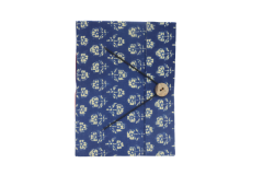 Diary Button cotton Sanganeri Print Blue 6*8
