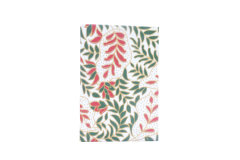 Diary Flower Page Green Red Petals 4*6