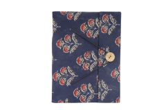 Diary Button Blue Leaf 8 Inch